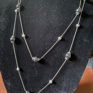 30 inch silver plated necklace